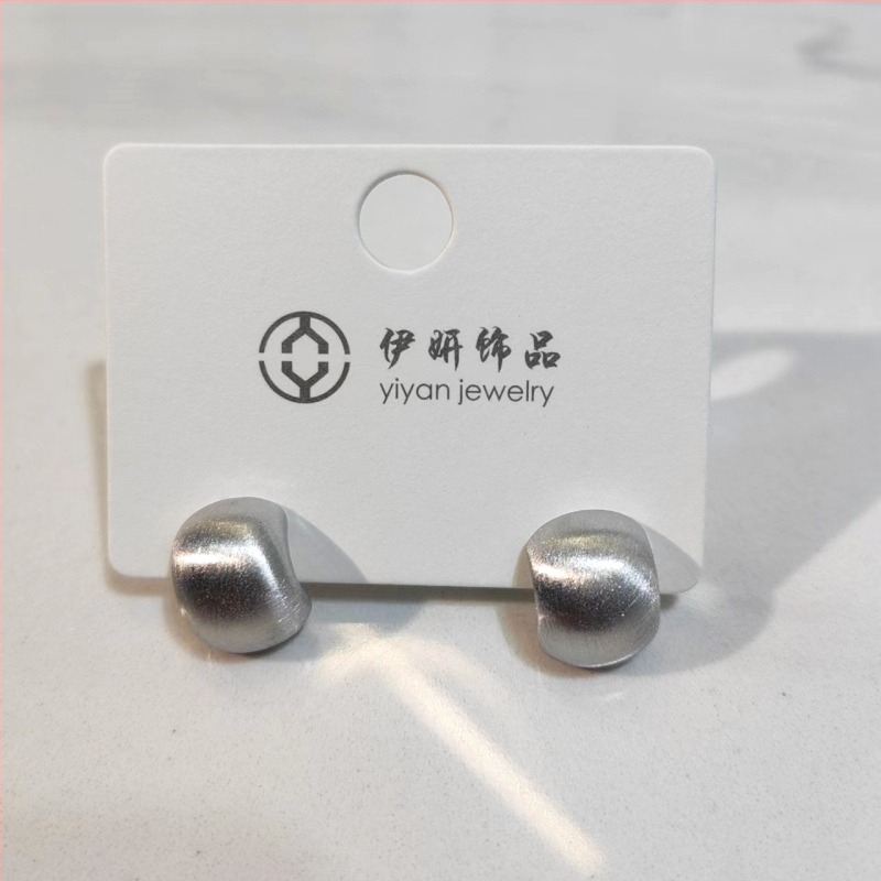 Réz fülbevaló geometriai dizájnnal, elektroplattált felülettel, nőknek