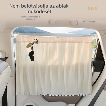 Belső használatra szánt autóárnyékoló függöny, hátsó ablak magánéletvédő árnyékoló, háló anyag, vastag átláthatatlan típus, lamellás rögzítési mód, termékkód XP909, márka Group ch