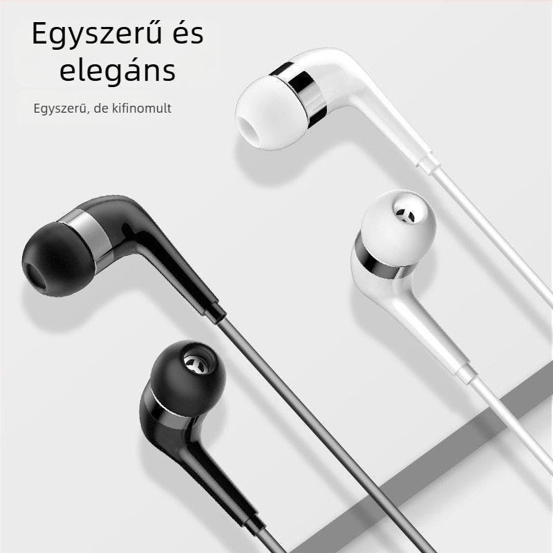 Játékfejhallgató, fülbe illeszkedő, minimalist stílus, 2,5 mm-es L-formájú csatlakozó