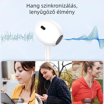 In-ear vezetékes Type-C fejhallgató, 120 mm kábel