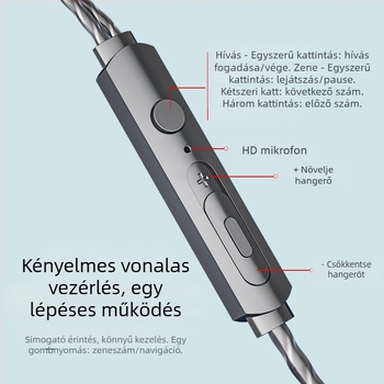 Bestair X60 fül-hurok vezetékes fülhallgató, dinamikus meghajtó, 108 dB érzékenység, Android-kompatibilis