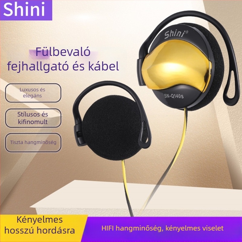 Beini fülhorgos vezetékes fejhallgató, basszushangolással, közvetlen csatlakozóval, sportoláshoz és HD hívásokhoz