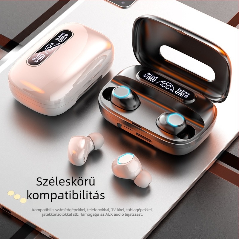 M9 Bluetooth fülhallgató hosszú üzemidővel, zajcsökkentés játékokhoz