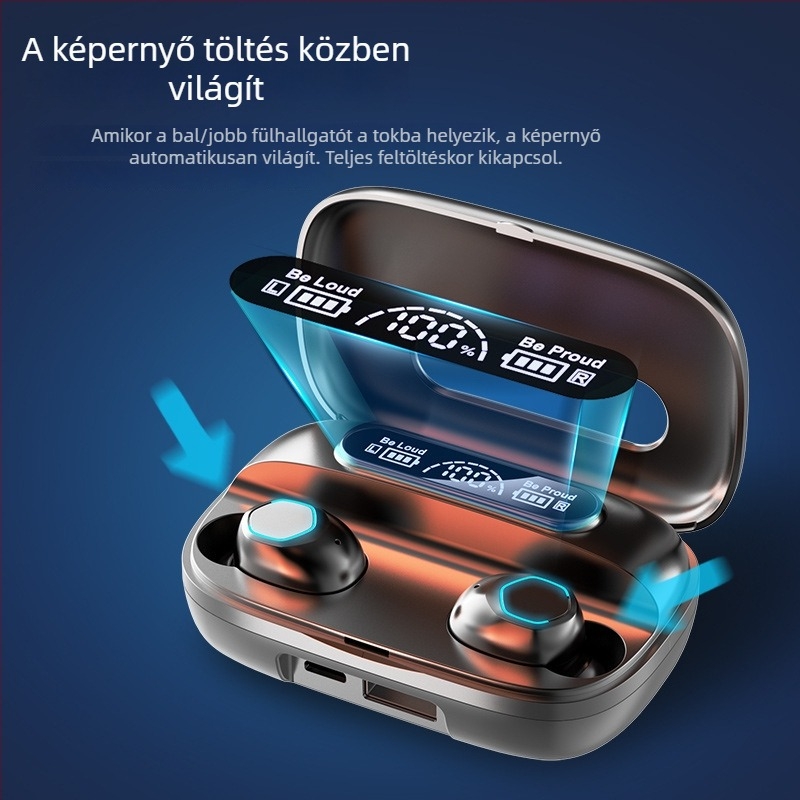 M9 Bluetooth fülhallgató hosszú üzemidővel, zajcsökkentés játékokhoz