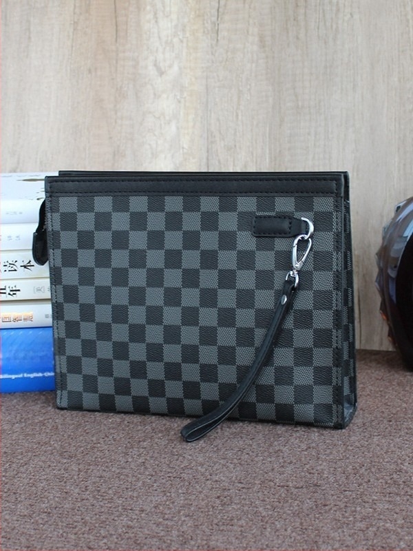 Férfi clutch táska PVC anyagból, csíkos mintával, poliészter bélés, Mini dragon Márka
