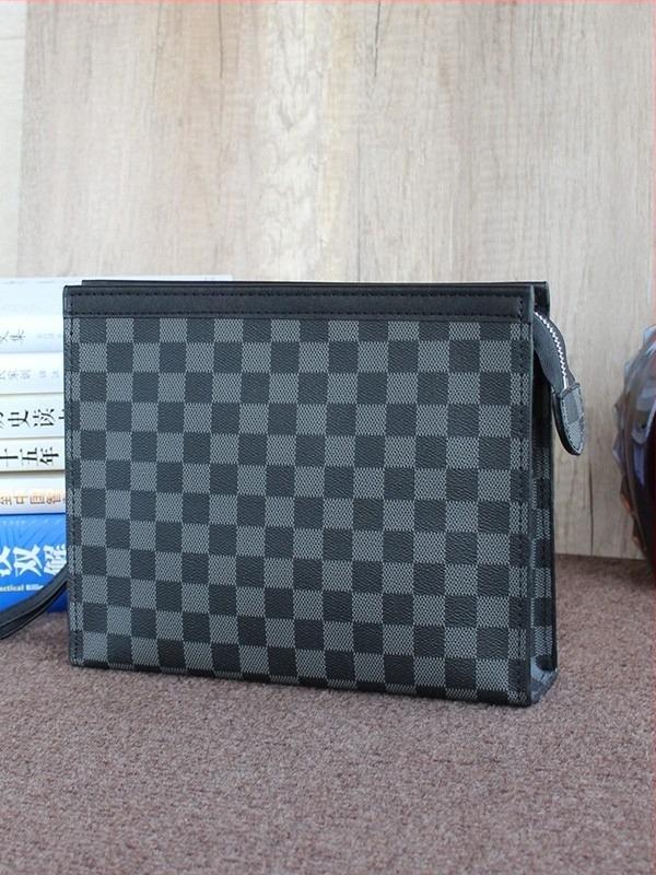 Férfi clutch táska PVC anyagból, csíkos mintával, poliészter bélés, Mini dragon Márka