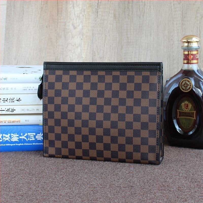 Férfi clutch táska PVC anyagból, csíkos mintával, poliészter bélés, Mini dragon Márka