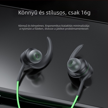 Vezetékes belső fülbe illeszkedő gaming fejhallgató mikrofonnal, USB, 7.1-csatornás, 20 Hz–20 kHz