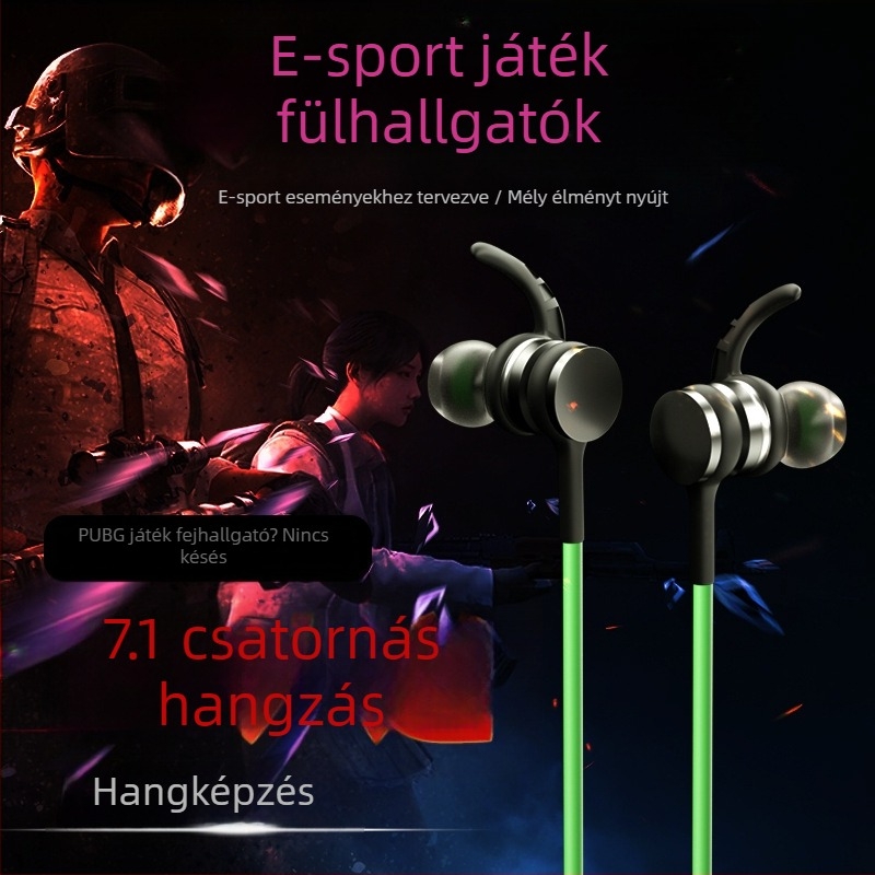 Vezetékes belső fülbe illeszkedő gaming fejhallgató mikrofonnal, USB, 7.1-csatornás, 20 Hz–20 kHz
