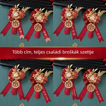 Családi és esküvői koszorú-készlet – textile alapú, kínai stílus, testreszabás nélkül, specifikációk: 80