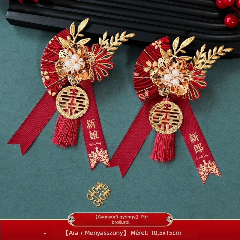 Családi és esküvői koszorú-készlet – textile alapú, kínai stílus, testreszabás nélkül, specifikációk: 80