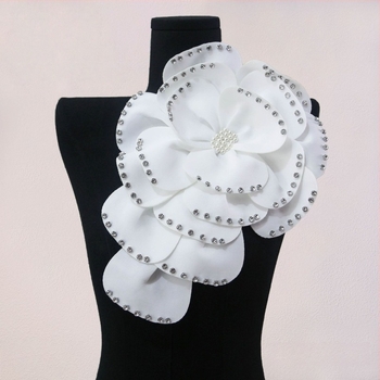 Hajdísz hajhoz – poliészter szálból készült virág, koreai stílus, virág alak, testreszabás elérhető, nyár 2025 kiadás