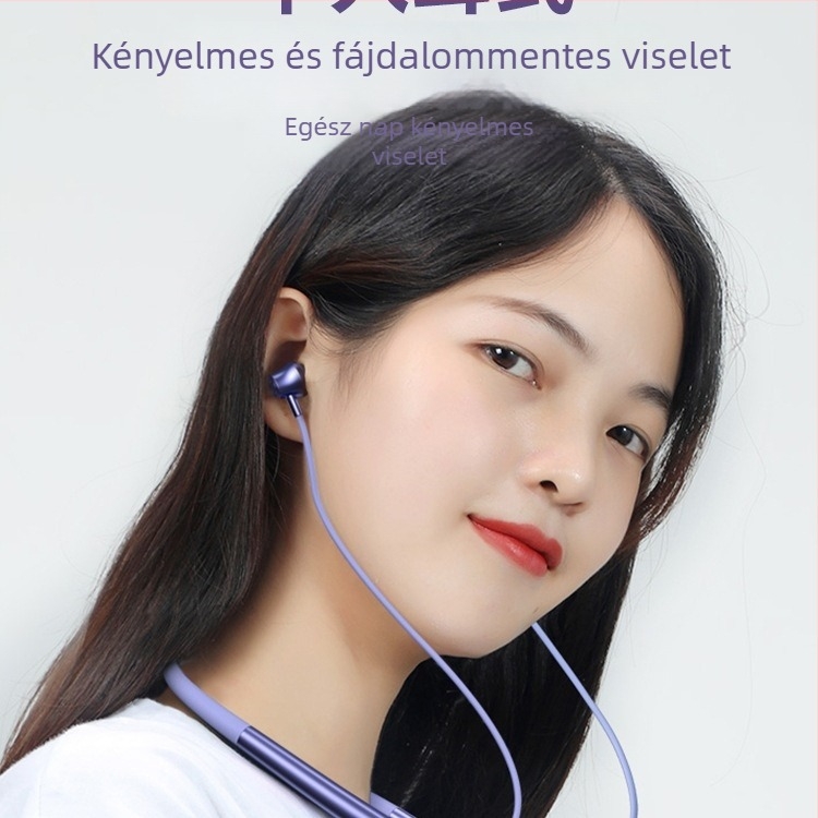 Sportos nyakpántos Bluetooth headset, sztereó hangzás, vízálló mindennapi használatra, Bluetooth 1.1, műanyag test, 0–4 óra üzemidő