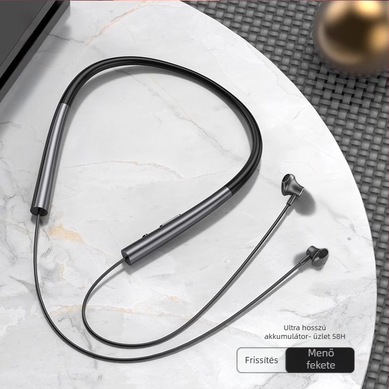 Sportos nyakpántos Bluetooth headset, sztereó hangzás, vízálló mindennapi használatra, Bluetooth 1.1, műanyag test, 0–4 óra üzemidő