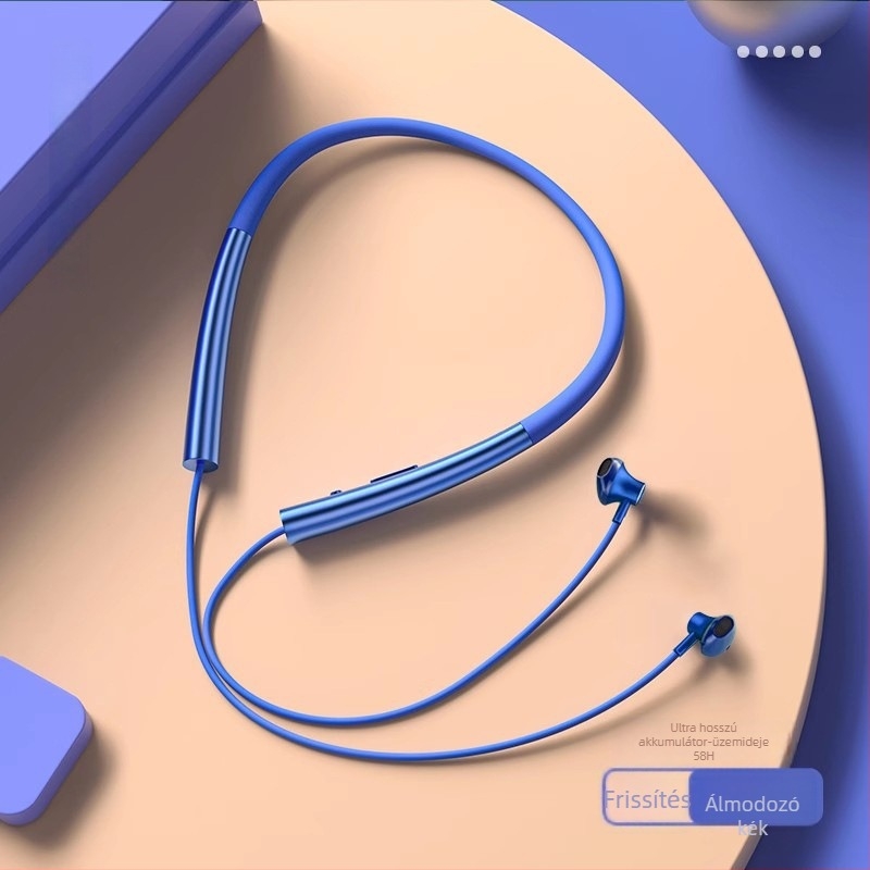 Sportos nyakpántos Bluetooth headset, sztereó hangzás, vízálló mindennapi használatra, Bluetooth 1.1, műanyag test, 0–4 óra üzemidő