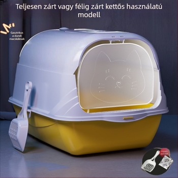 Macskaalomtál - teljesen fél-zárt fiókos kialakítás, szagtalan, PVC, Xiaoju márka