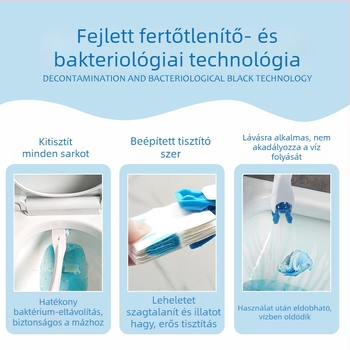 Egyszer használható WC-kefe cserélhető feje — Blue Seth (Anyag: Műanyag; Származás: Dalian, Liaoning; Stílus: Modern egyszerűség)