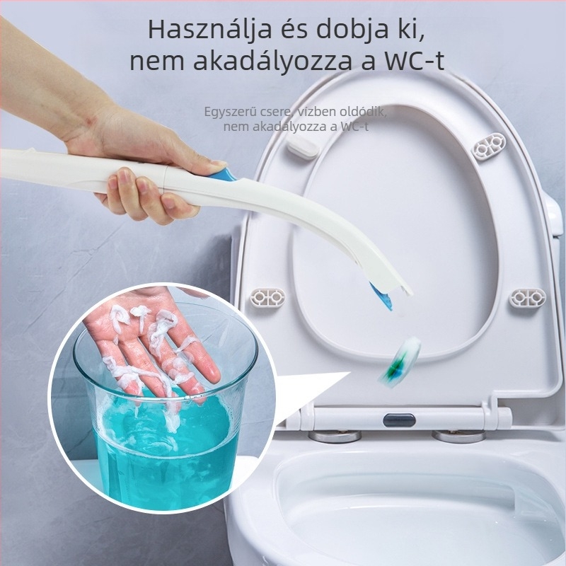 Egyszer használható WC-kefe cserélhető feje — Blue Seth (Anyag: Műanyag; Származás: Dalian, Liaoning; Stílus: Modern egyszerűség)