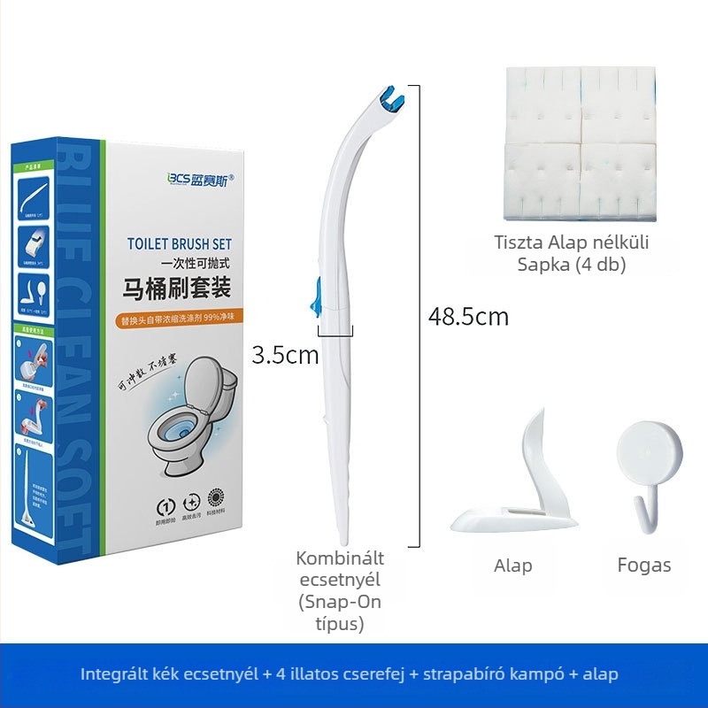 Egyszer használható WC-kefe cserélhető feje — Blue Seth (Anyag: Műanyag; Származás: Dalian, Liaoning; Stílus: Modern egyszerűség)