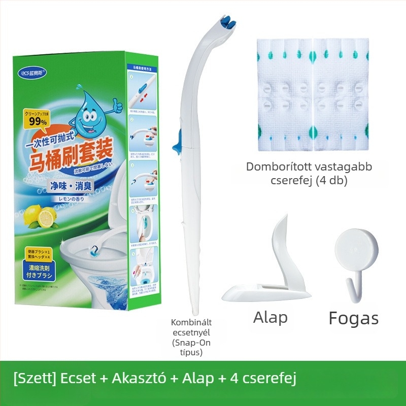 Egyszer használható WC-kefe cserélhető feje — Blue Seth (Anyag: Műanyag; Származás: Dalian, Liaoning; Stílus: Modern egyszerűség)