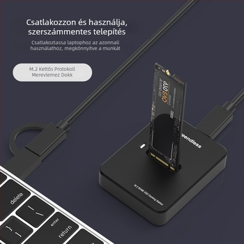 Kettős protokollú M.2 SSD burkolat NVMe/SATA, USB-C 3.2 Gen2, akár 8 TB-ig, kompakt hordozható, Modellek SD03A/SD02A/SD01A
