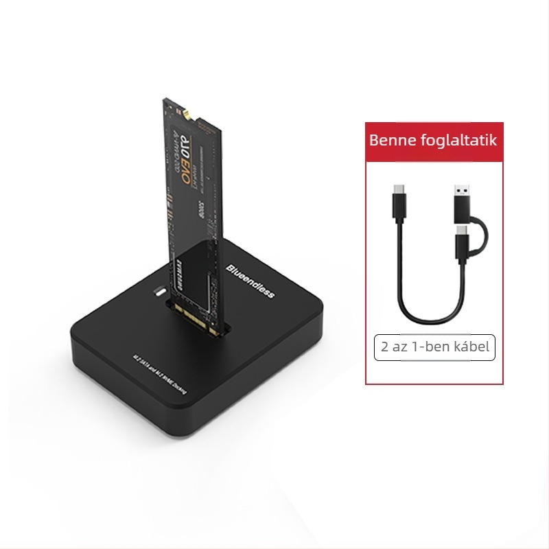 Kettős protokollú M.2 SSD burkolat NVMe/SATA, USB-C 3.2 Gen2, akár 8 TB-ig, kompakt hordozható, Modellek SD03A/SD02A/SD01A