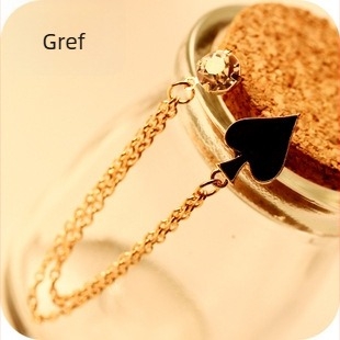 Gallértű geometraiás dizájn, koreai stílus, ötvözet és mesterséges kövek