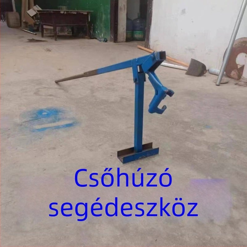 Üvegházhoz készült csőbe- és kihúzó eszköz, acélcsövekhez és bambuszrudakhoz