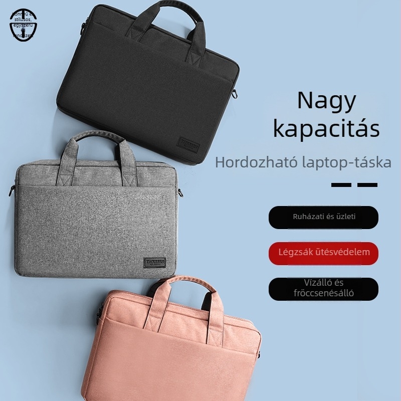 Üzleti laptop táska – Nylon, vízálló, kopásálló, ütésálló, poliészter bélés