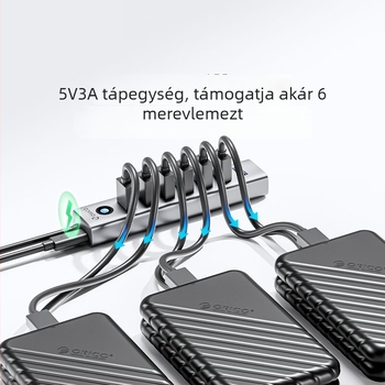 Orico USB 3.0 7-portos dokkoló alumínium ötvözetből, Modell CL7U