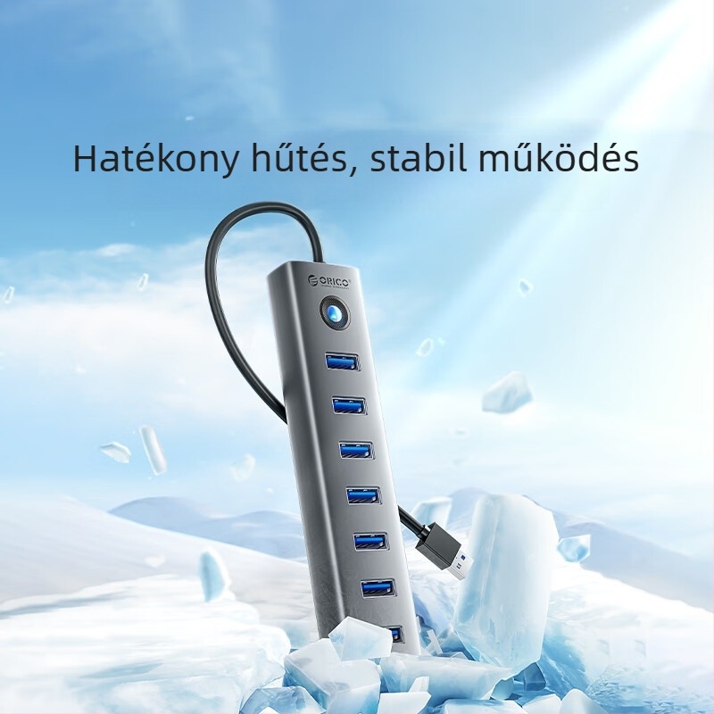 Orico USB 3.0 7-portos dokkoló alumínium ötvözetből, Modell CL7U