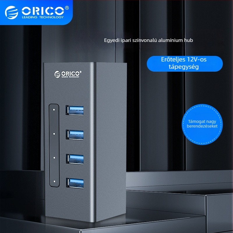 Orico A3H4 USB 3.0 táplált 4-portos hub, 6 Gbps, 1 m kábel