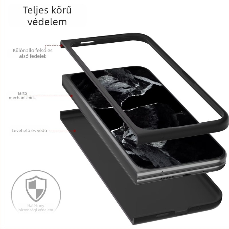 Mágneses szénszálas védőtok Google Pixel Fold 10/9 Pro Foldhoz
