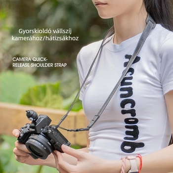 Vállpánt a tükör nélküli kamerákhoz gyorskioldó rendszerrel | Modell: Camera quick-release shoulder strap | Márka: Enjoy creating stars | Testreszabható minta