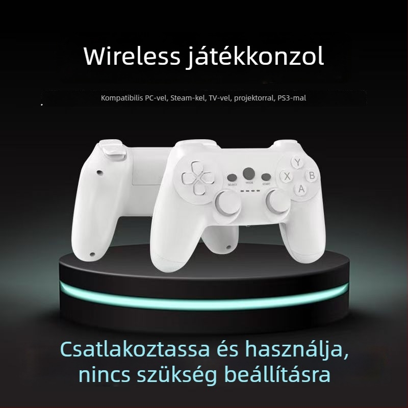 Vezeték nélküli játékkontroller PC-hez és mobil eszközökhöz — USB-C csatlakozó, vezeték nélküli kapcsolat, kompatibilis TV-s játékkonzolokkal