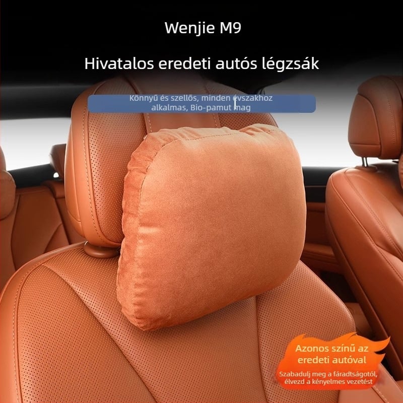 Autófej- és nyakrész párna nubuk külsővel, testreszabható, egyszínű mintázat, univerzális illeszkedés, töltet: szintetikus rost — Enjoy the Journey
