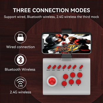 Arcade joystick játék – kompatibil Switch, Android, iOS, PC és TV-hez, USB csatlakozás, ABS ház, rezgésmentes, többfunkciós