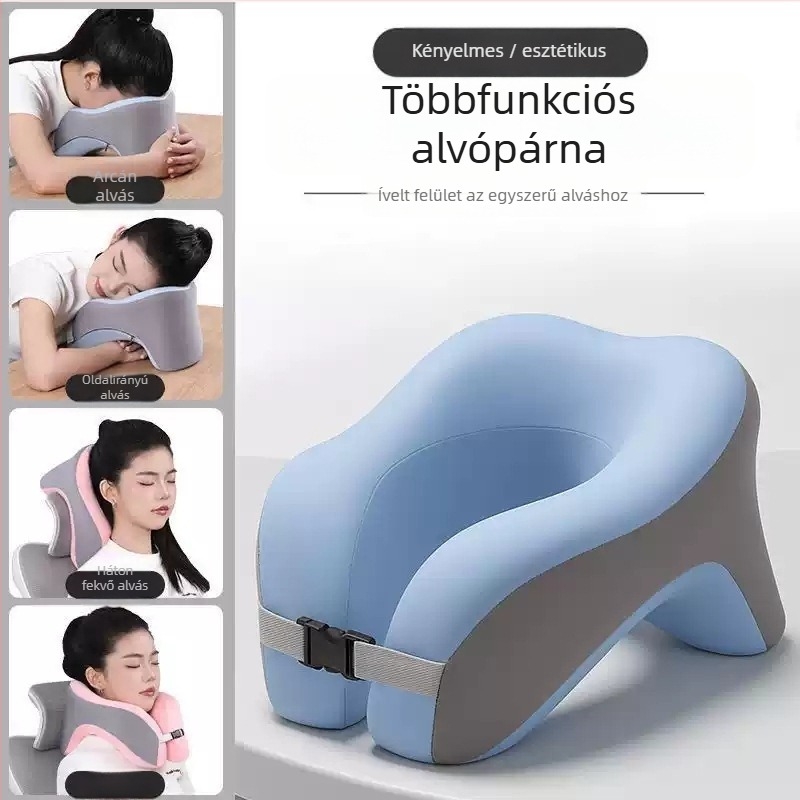 Memóriahabos U-formájú alvó párna diákoknak és gyerekeknek — minimalist stílus, univerzális használat, súly 0.5–1.0 kg