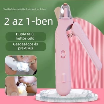 Kétfunkciós körömvágó macskáknak LED-es reszelővel