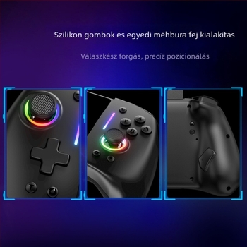 Nintendo Switch és Switch OLED-hez tervezett játékvezérlő — USB-C kábel, rezgés, makró hozzárendelés, ABS ház