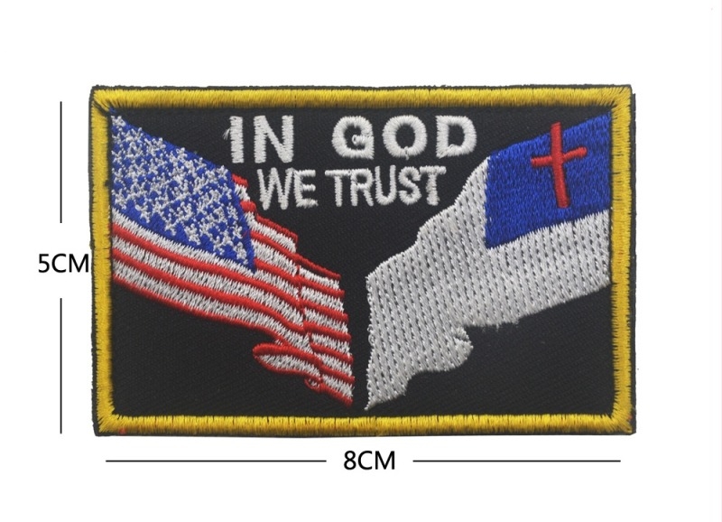 Taktikai Morál Patch Velcro-ral, Poliészter, BACK HAND, Logó nyomtatott, Személyre szabható