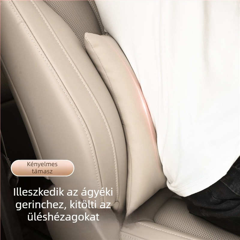 Memóriahabos nyak- és deréktámasz párna 100% pamut huzattal, kompatibil Huawei Aito M7-hez (Red Tea Orange), M5 Amber és M9 eredeti autó színéhez — Trüffelbarna