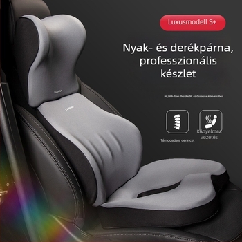 Memóriahabos autónyakpárna, hátsó és deréktámasz, hosszú ülésekhez, univerzális illeszkedés