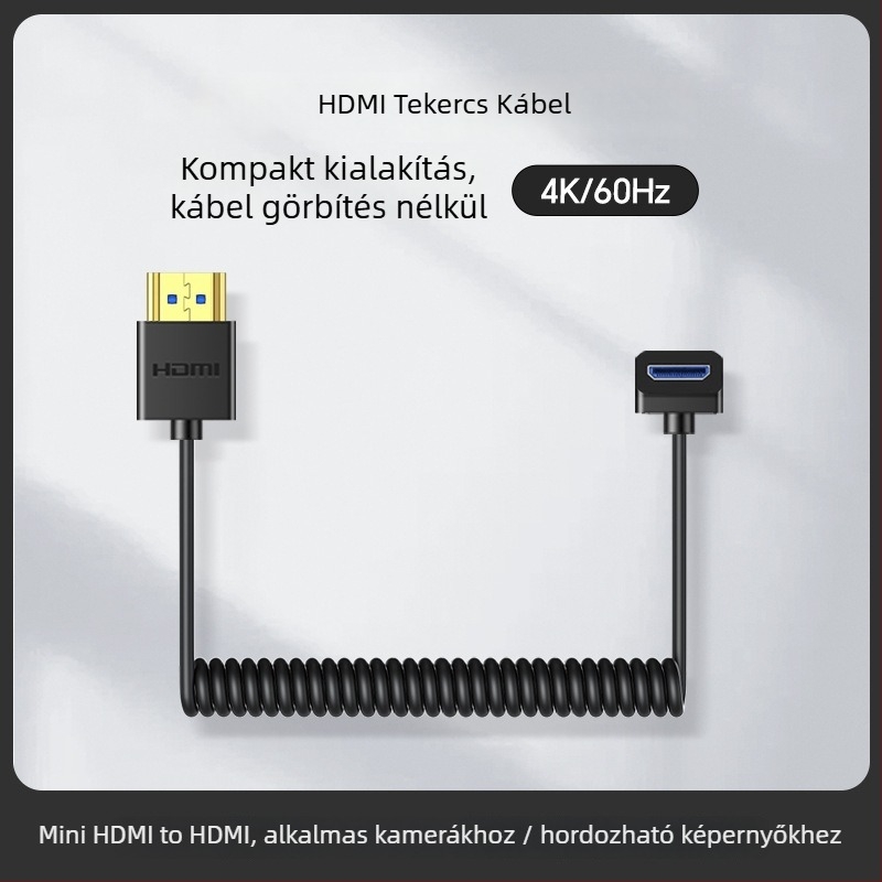HDMI-HDMI adapter kábel, mini HDMI-ről HDMI-re, aranyozott réz, Flash Repairman