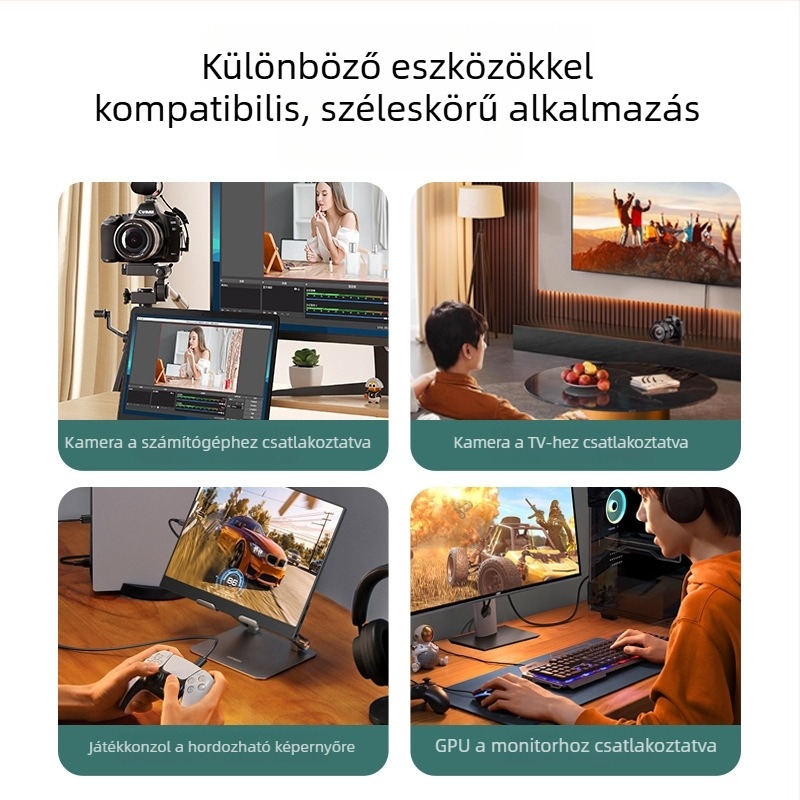 HDMI-HDMI adapter kábel, mini HDMI-ről HDMI-re, aranyozott réz, Flash Repairman