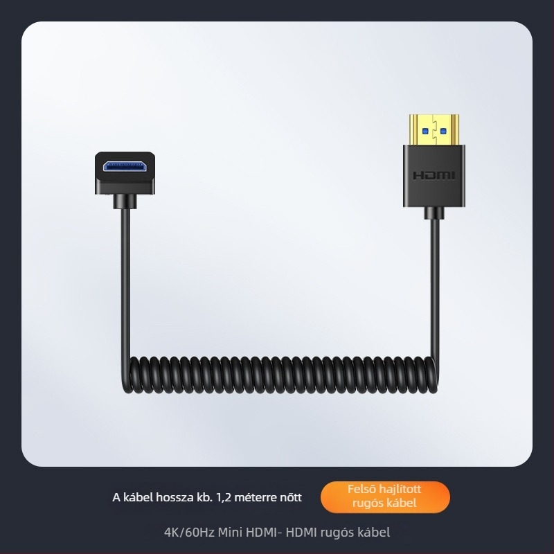 HDMI-HDMI adapter kábel, mini HDMI-ről HDMI-re, aranyozott réz, Flash Repairman
