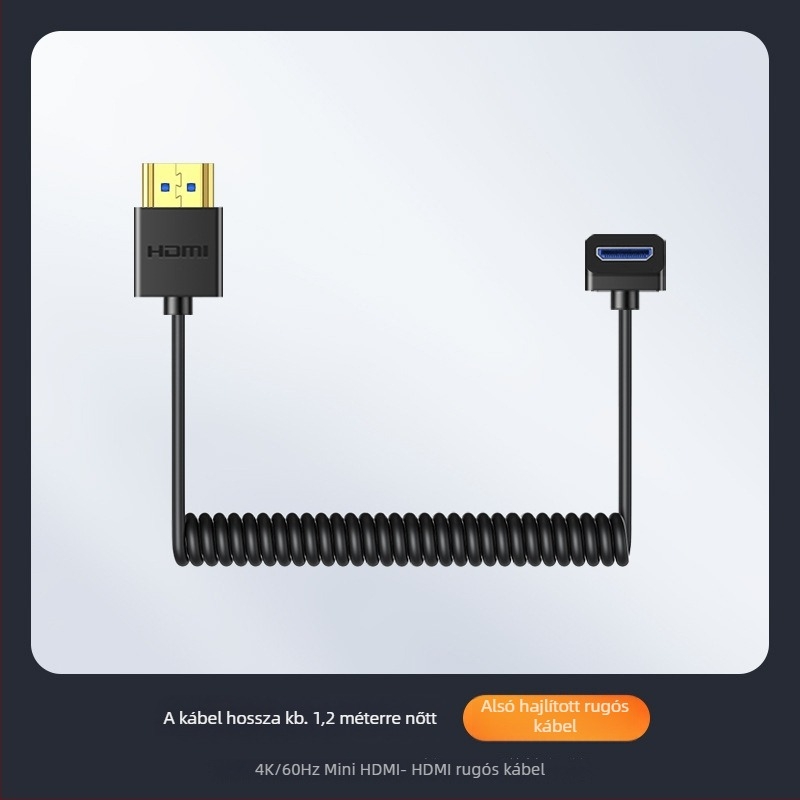 HDMI-HDMI adapter kábel, mini HDMI-ről HDMI-re, aranyozott réz, Flash Repairman