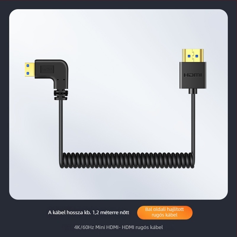HDMI-HDMI adapter kábel, mini HDMI-ről HDMI-re, aranyozott réz, Flash Repairman
