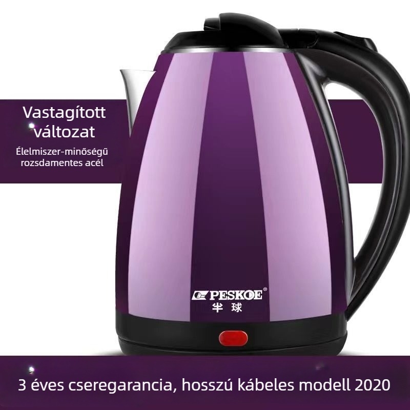 Elektromos vízforraló Hemisphere, nagy kapacitású (>2 L), gombos működés, kettős falú szigetelés, beépített állandó hőmérséklet-szabályozó