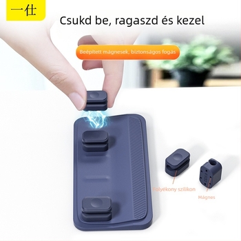 Mágneses asztali kábel rendező – szilikon anyagból, mágneses vonzás, tárolás, OEM feldolgozás